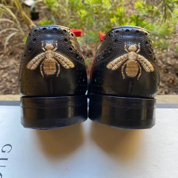 GUCCI QUEERCORE Medallion Wingtip Oxford Brogues496266 G9.5=US10